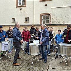 Trommelgruppe "Beat-it" in Aktion