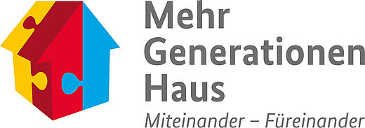 Logo Mehrgenerationenhaus mit Claim "Miteinander - Füreinander“