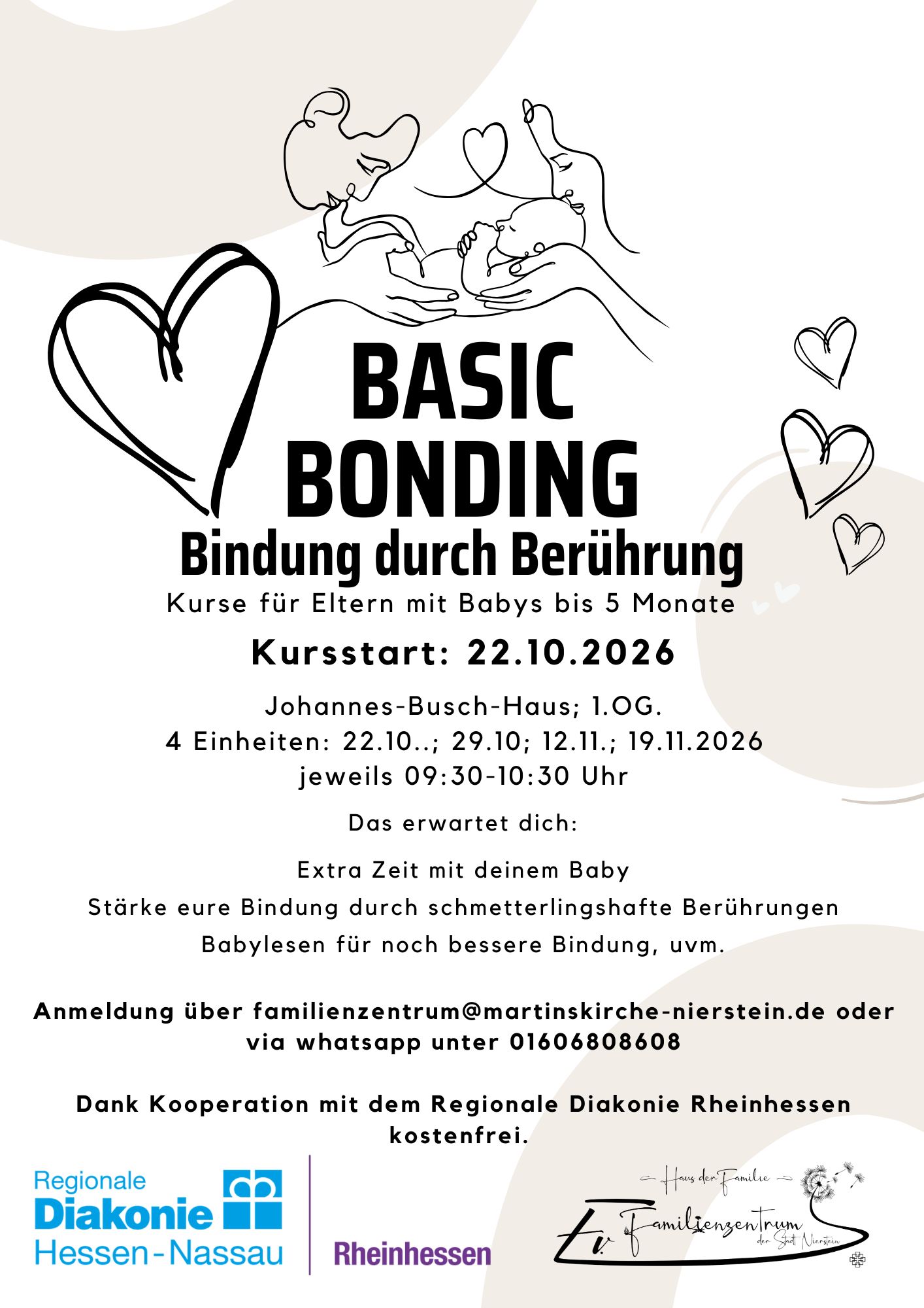 Flyer Basic Bonding mit Veranstaltungsinformationen